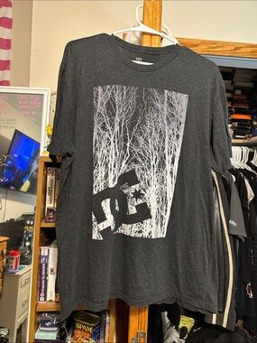 DC Men’s Black Short Sleeve Tee with White Graphic Design